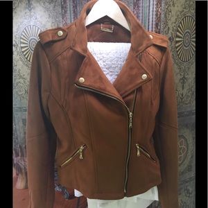 Warm camel brown lined women’s jacket